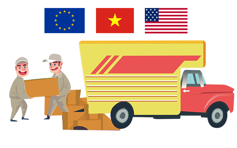 Vận chuyển hàng hóa từ Việt Nam đến Châu Âu và Hoa Kỳ