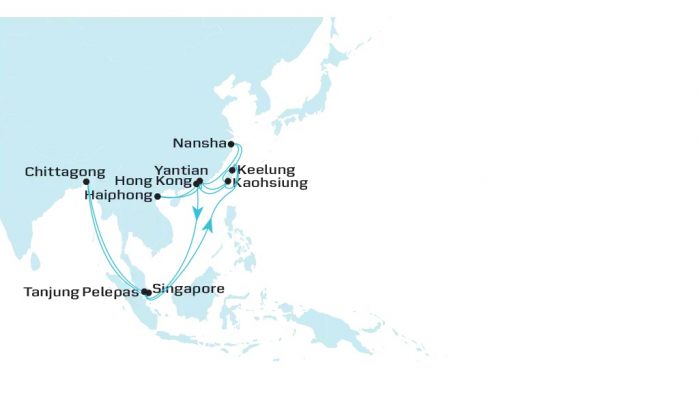 Intra Asia 7 (IA7) - Roundtrip tuyến của Maersk tại việt nam