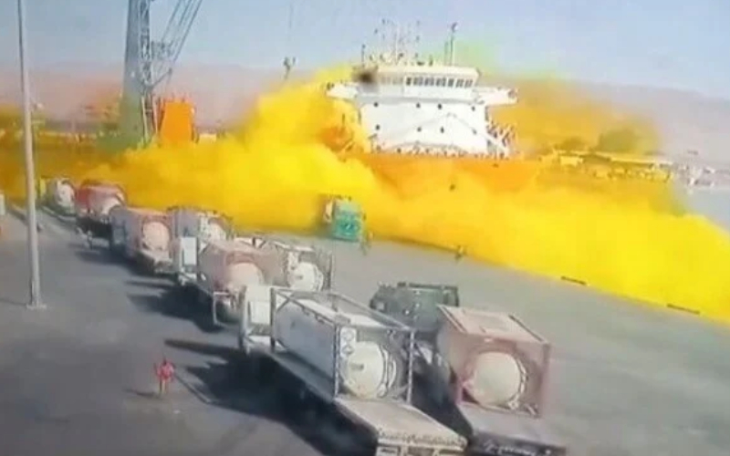 Rò rỉ khí clo tại cảng Aqaba của Jordan khiến 13 người chết, hàng trăm người bị thương